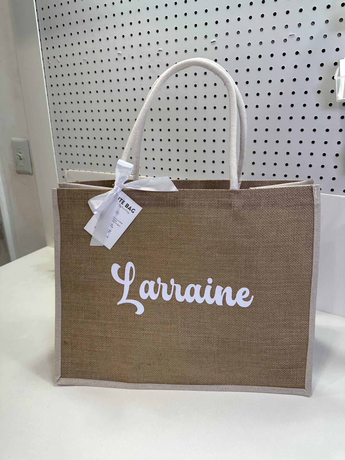 Personalized Jute Beach Bag