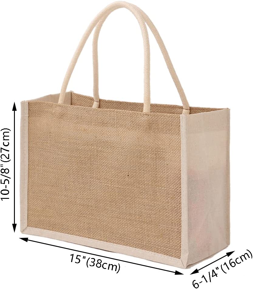 Personalized Jute Beach Bag
