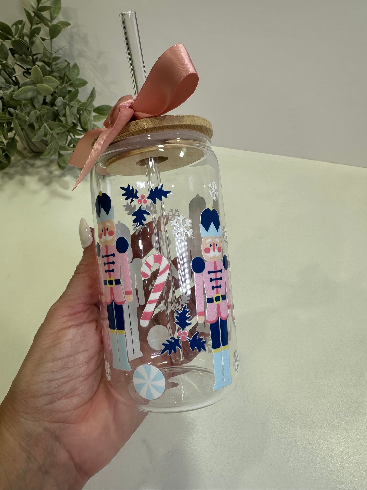 Nutcracker Glass Can Cup