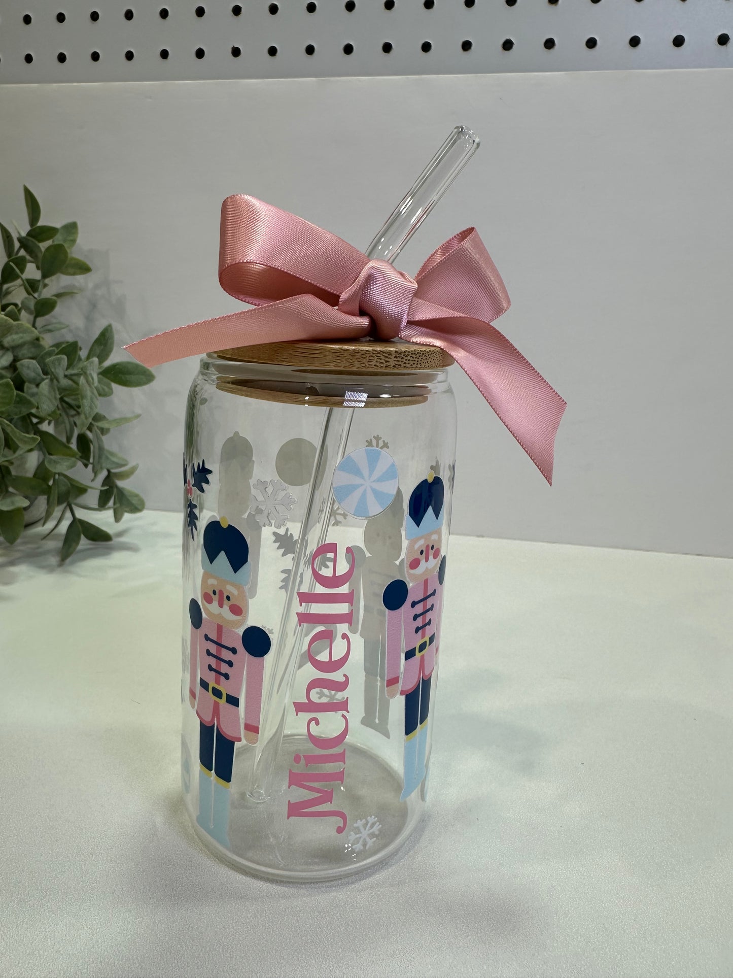 Nutcracker Glass Can Cup