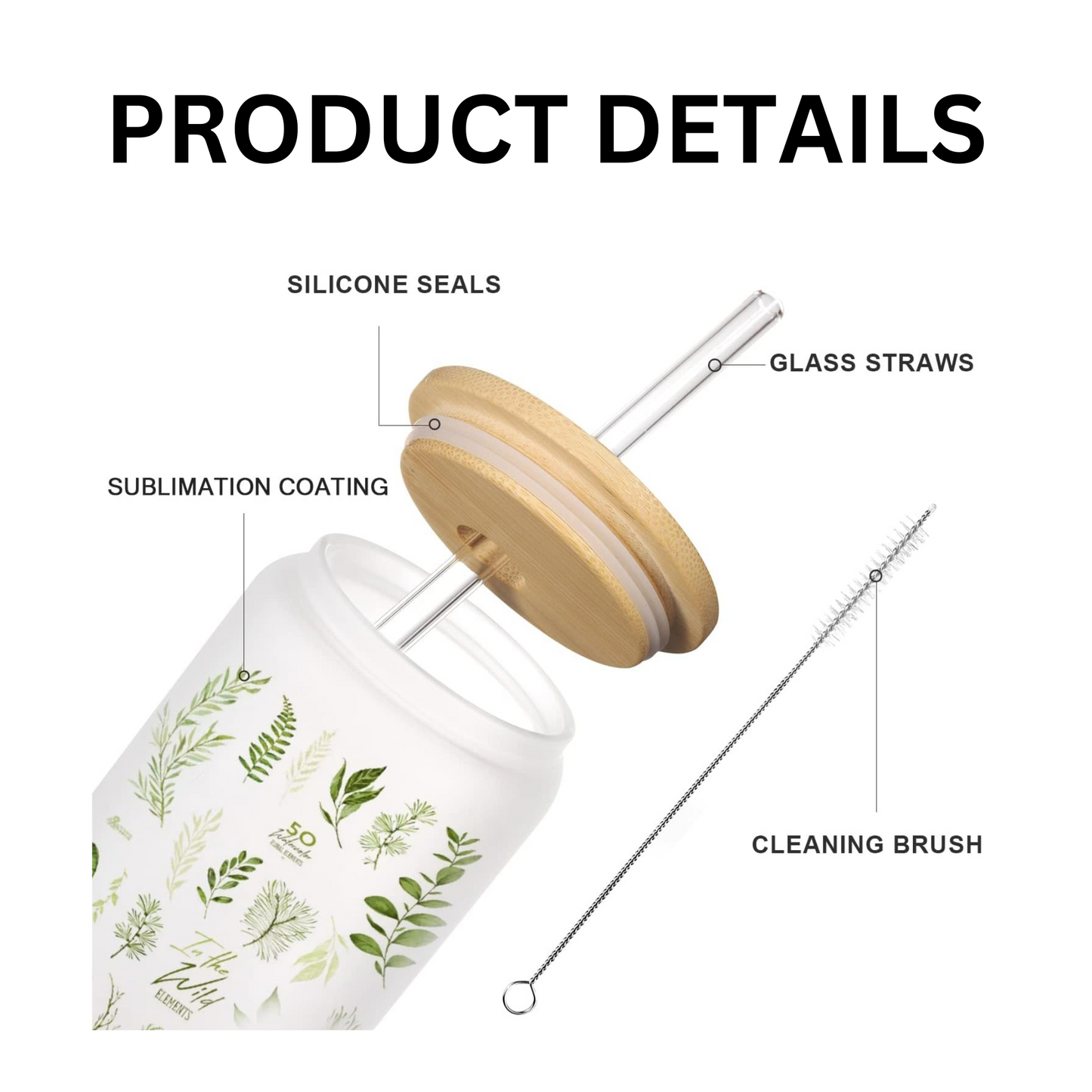 Personalized Flower Birth Glass Cup