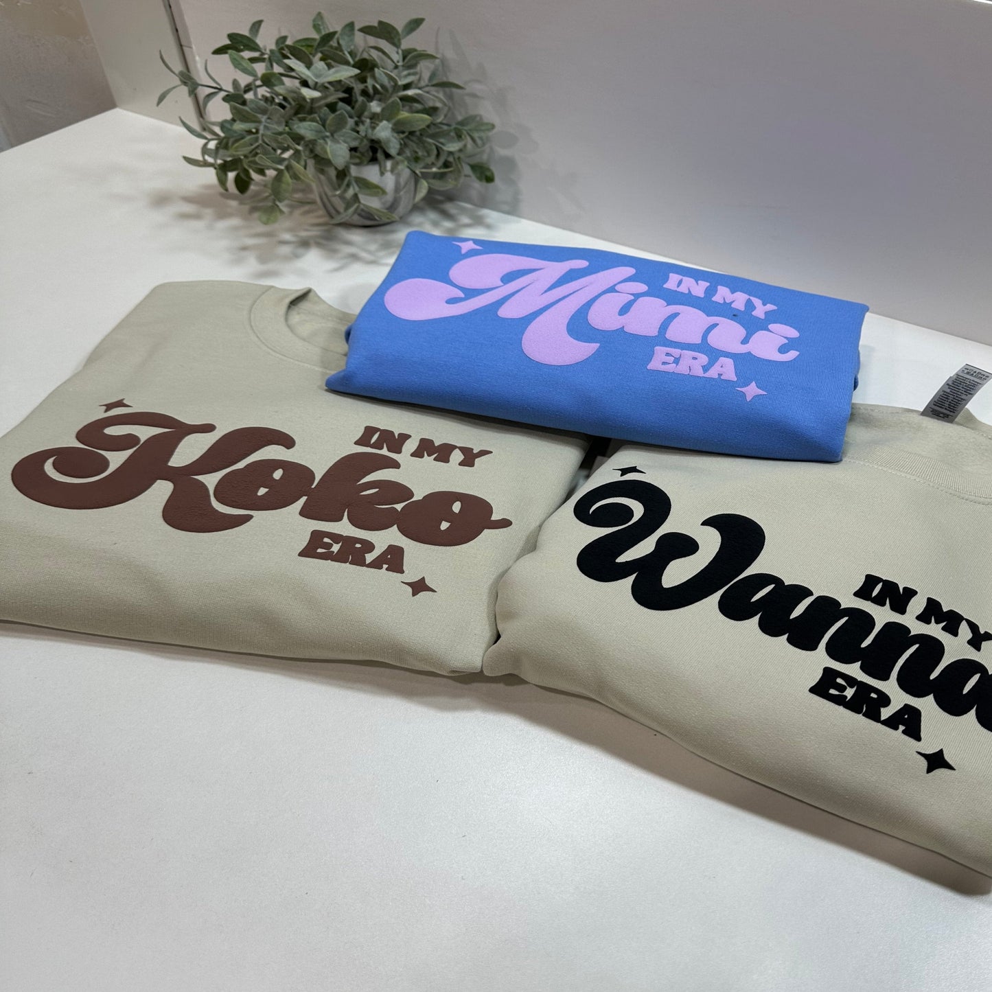 Custom In my Era Sweatshirt– Personalized Puff Print Crewneck
