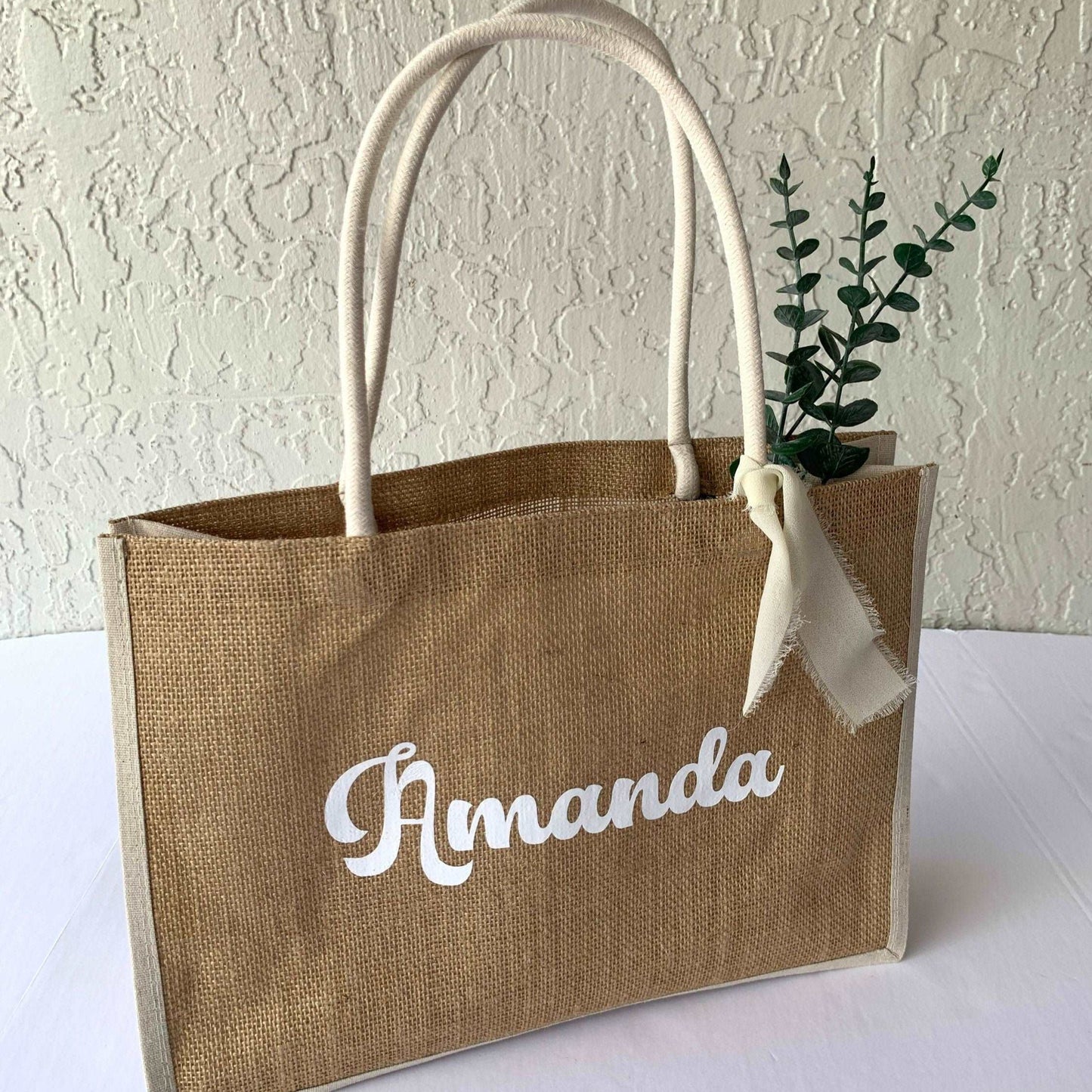 Personalized Beach Tote Bag with name