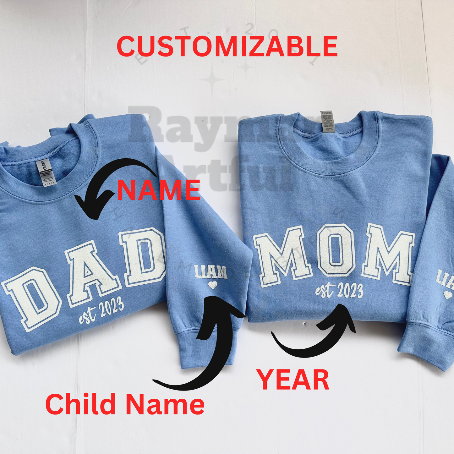 Matching Personalized Family Sweatshirts