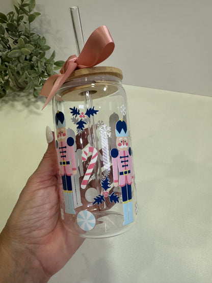 Nutcracker Glass Can Cup