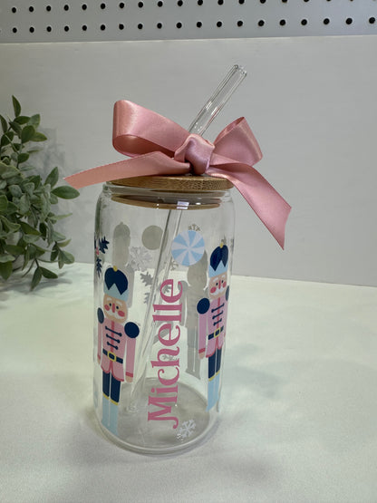 Nutcracker Glass Can Cup