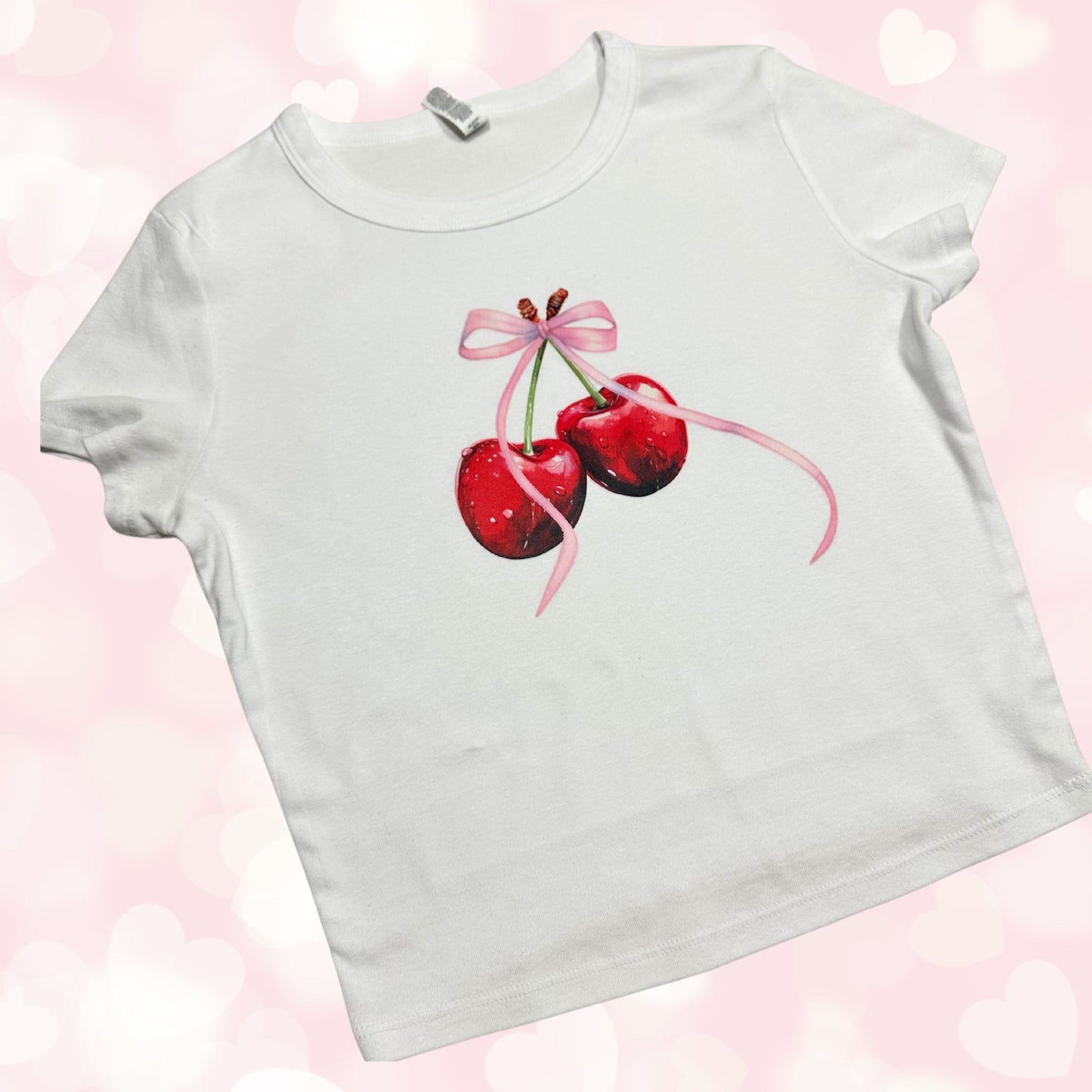 Valentine Cherry Coquette Baby Tee