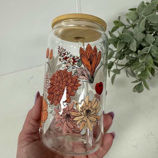 Fall Vintage Flowers Cup