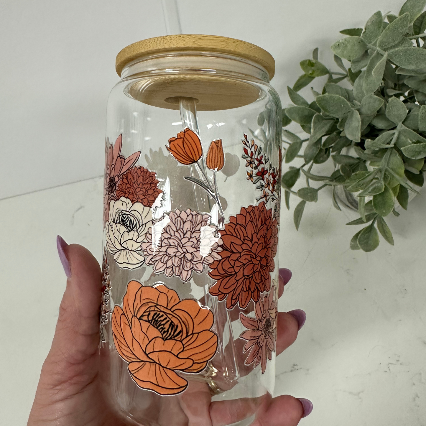 Fall Vintage Flowers Cup