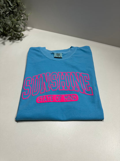 Sunshine State of Mind Neon Comfort Colors T-Shirt – Puff Print Summer Tee