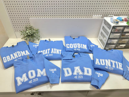 Matching Personalized Family Sweatshirts