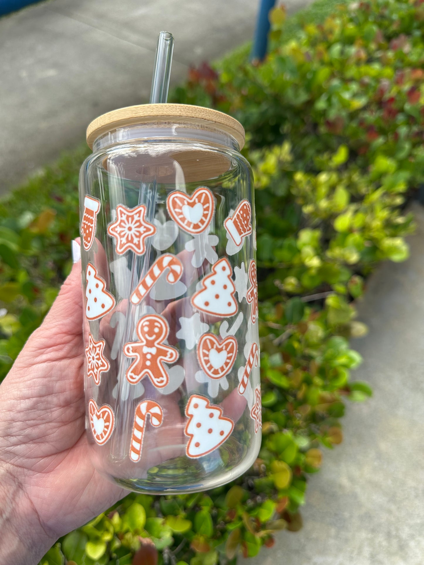 Gingerbread Glass Cup