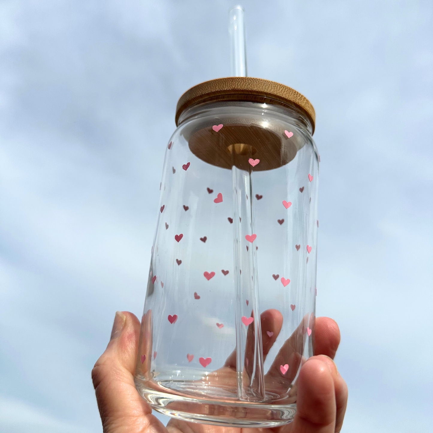 Mini Hearts Glass Cup