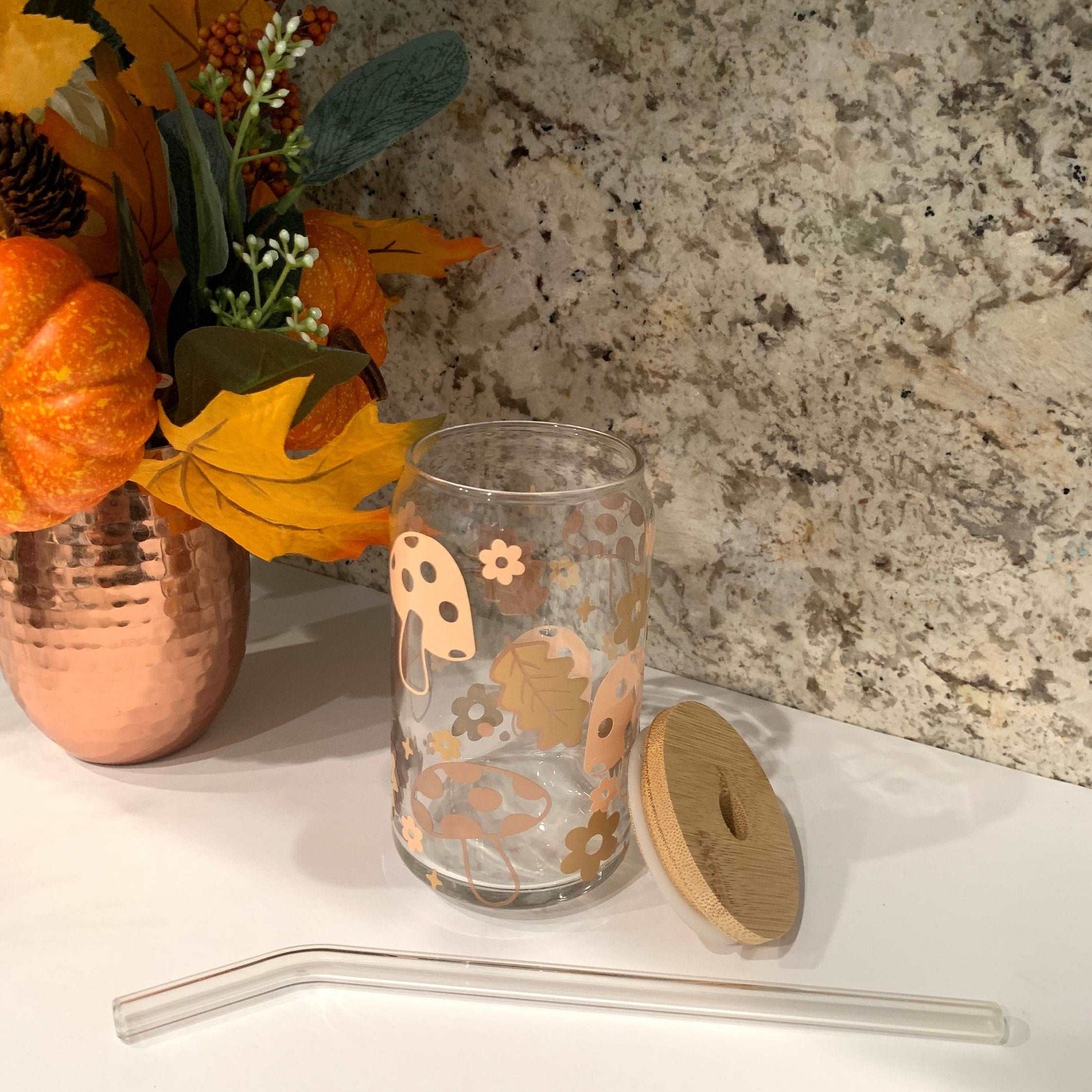 Mushroom Glass Can