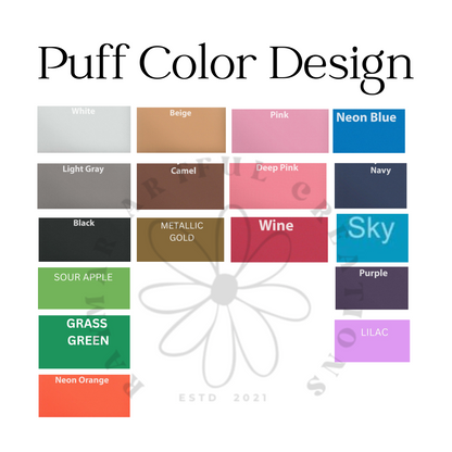 Color chart for puff design