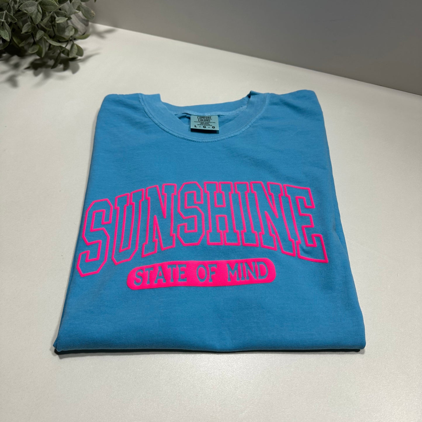 Sunshine State of Mind Neon Tee – Puff Print Comfort Colors T-Shirt