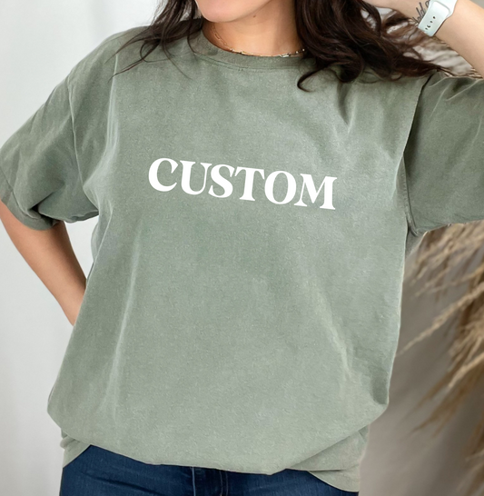 Custom Comfort Colors Tee – Personalized Puff Print Shirt