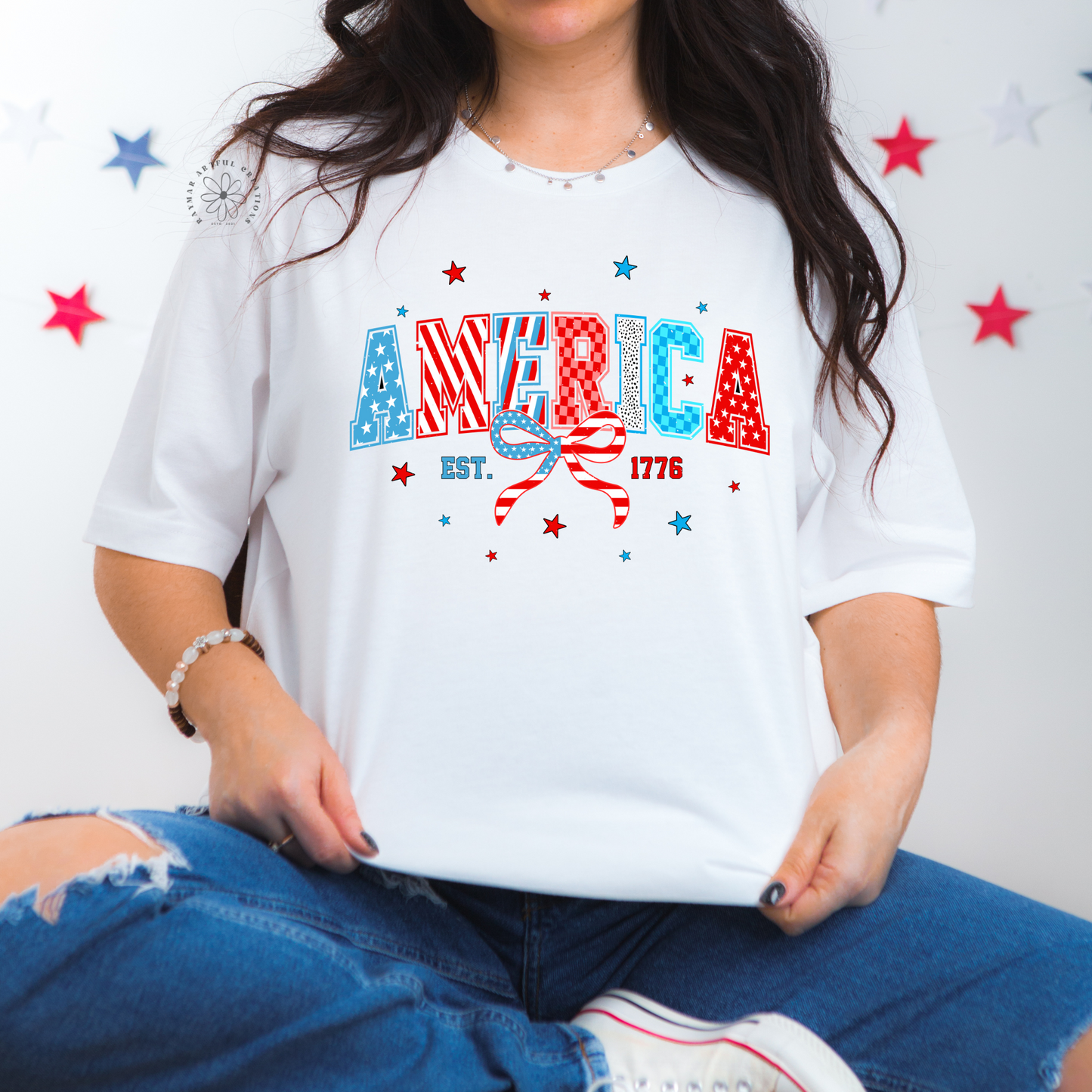 America Coquette Comfort Colors T- Shirt-4th of July Tee