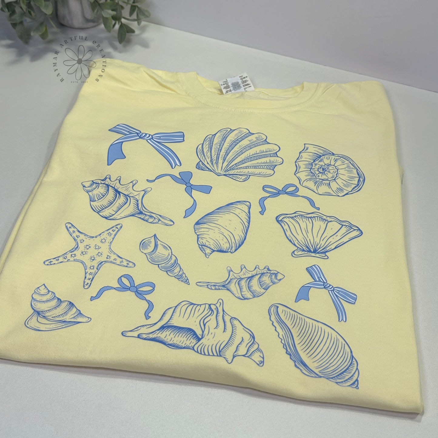 Comfort Colors Coquette Seashell Tee-Summer T-shirt