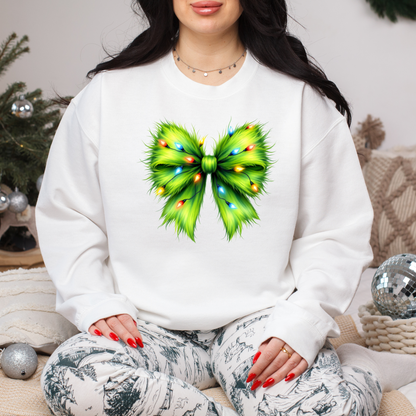 Grinchy Christmas Bow Sweatshirt