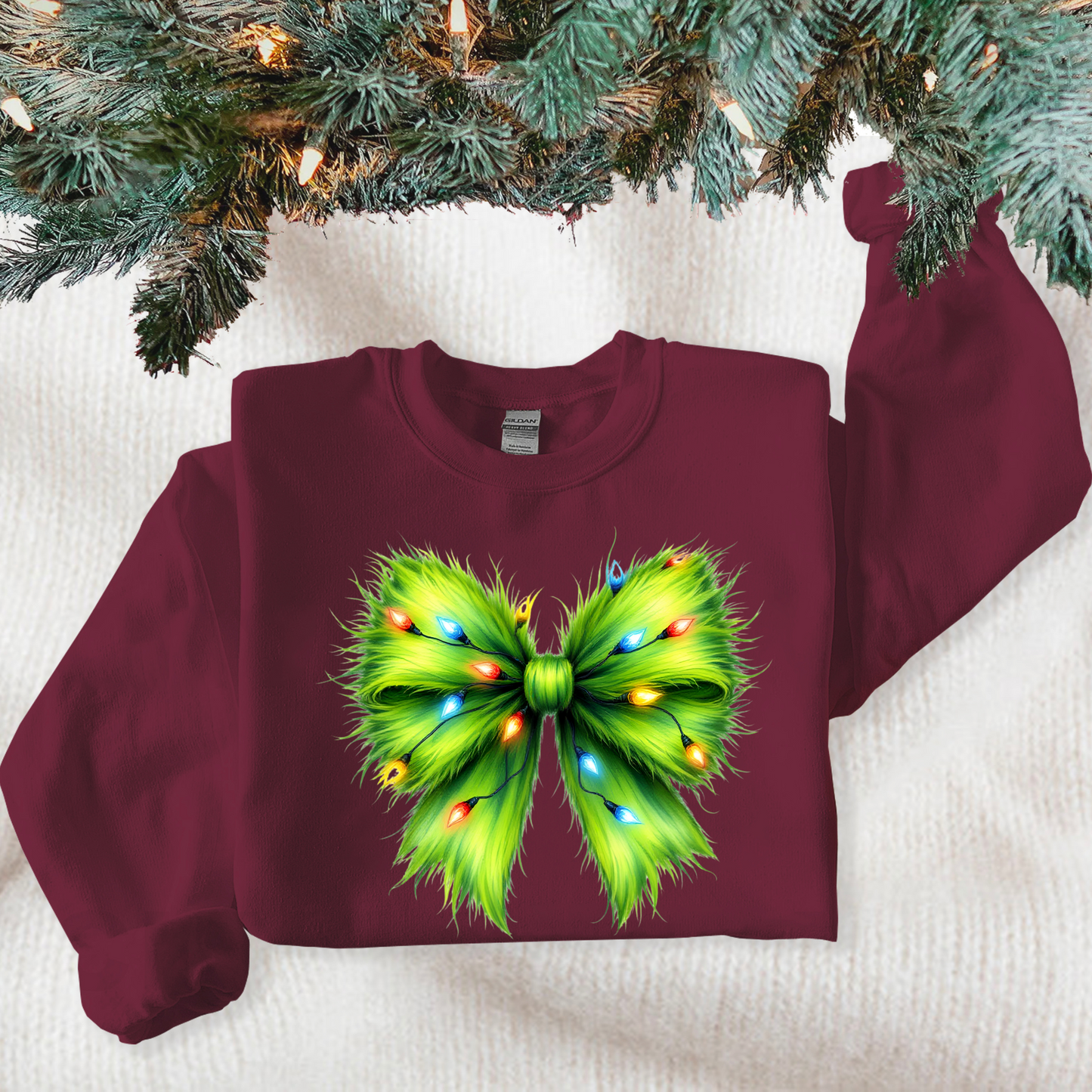 Grinchy Christmas Bow Sweatshirt