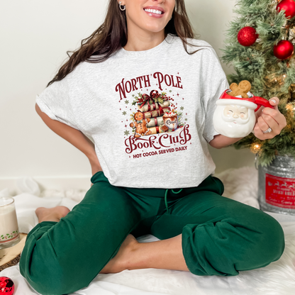 North Pole  Book Club Christmas T-shirt