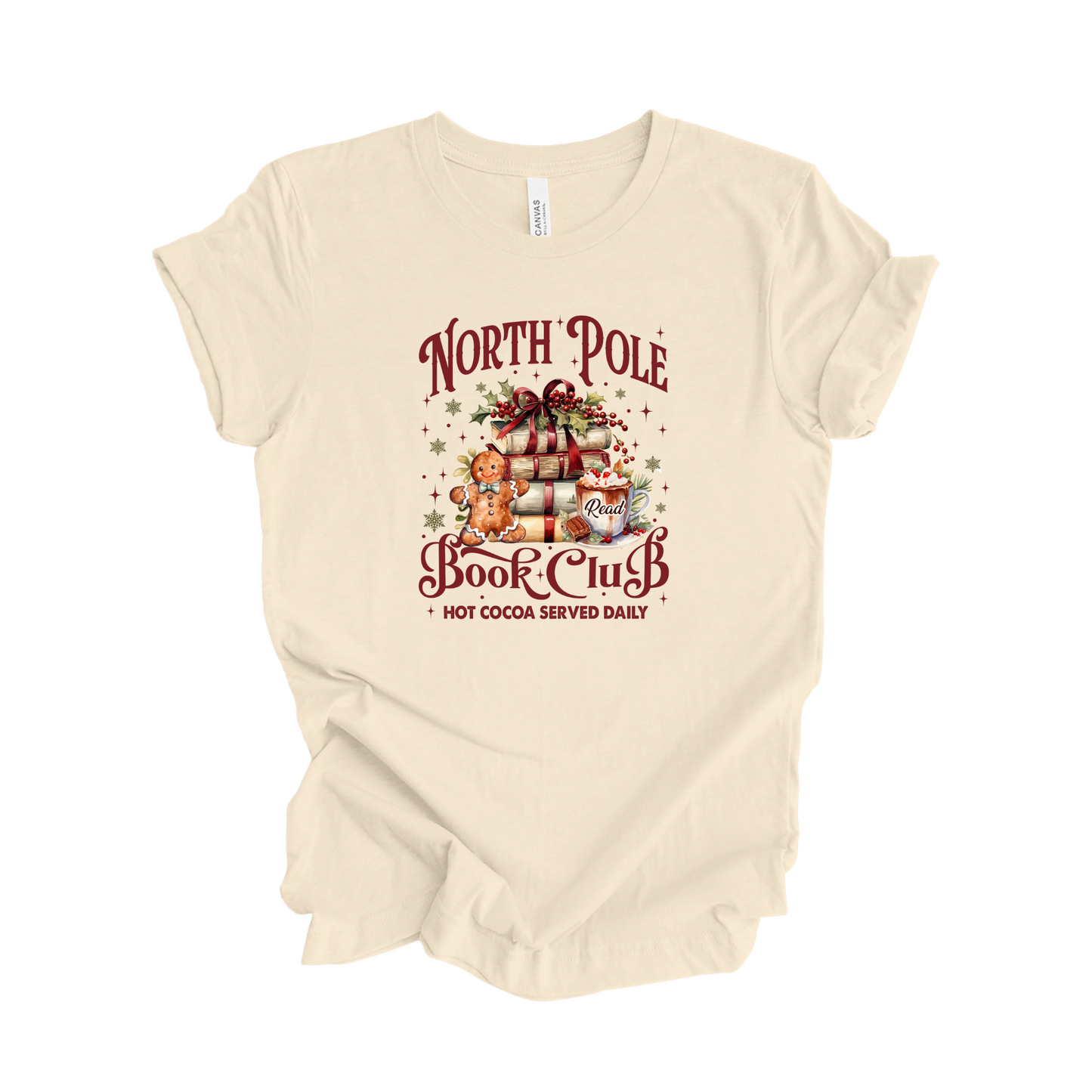 North Pole  Book Club Christmas T-shirt