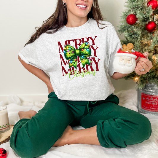 Coquette Grinch Merry Christmas T-shirt