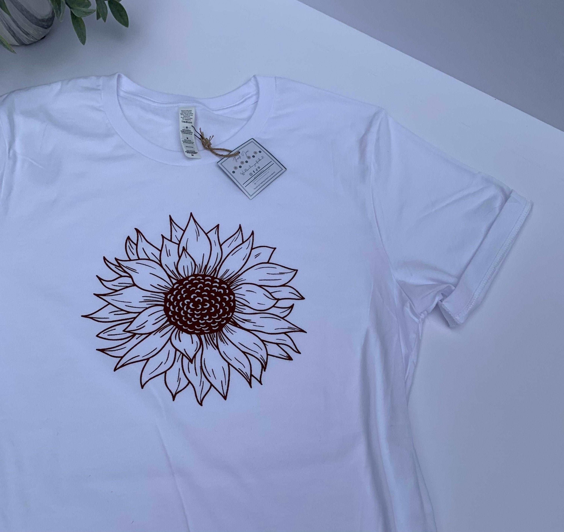 Boho Sunflower White Shirt