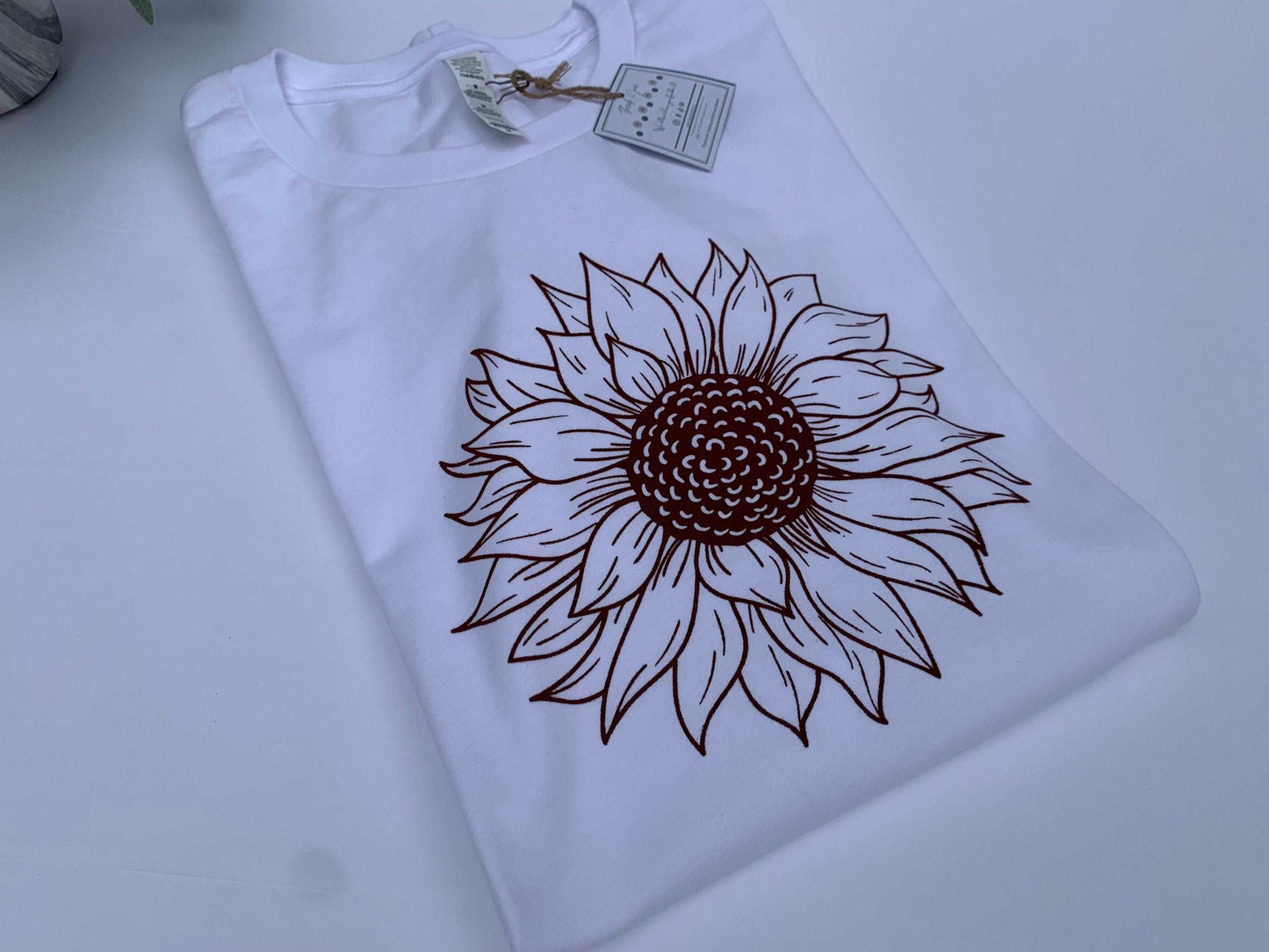 Boho Sunflower White Shirt