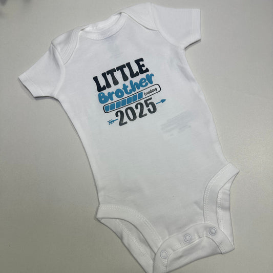 white onesie with little brother loading 2025 design