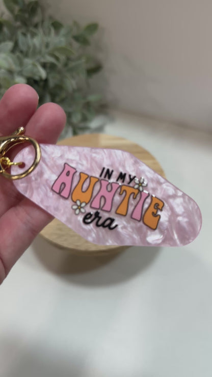 In my Auntie Era Motel Keychain