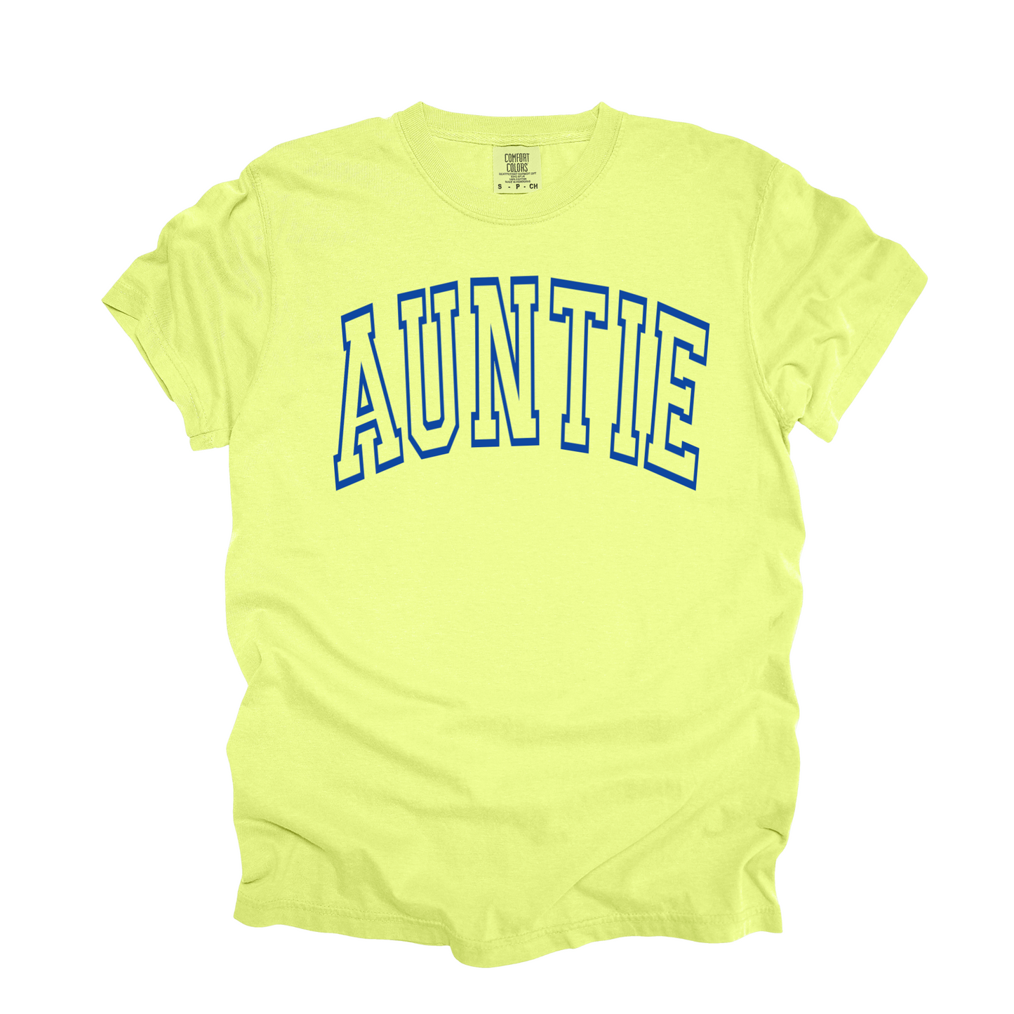 Auntie Comfort Colors T-Shirt – Puff Print Tee for Cool Aunts